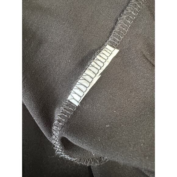 Women LS Black Floral Midi Dress 8 Boho Sheer Lined Quiet Luxury Asymmetric - Picture 13 of 13